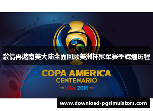 激情再燃南美大陆全面回顾美洲杯冠军赛季辉煌历程